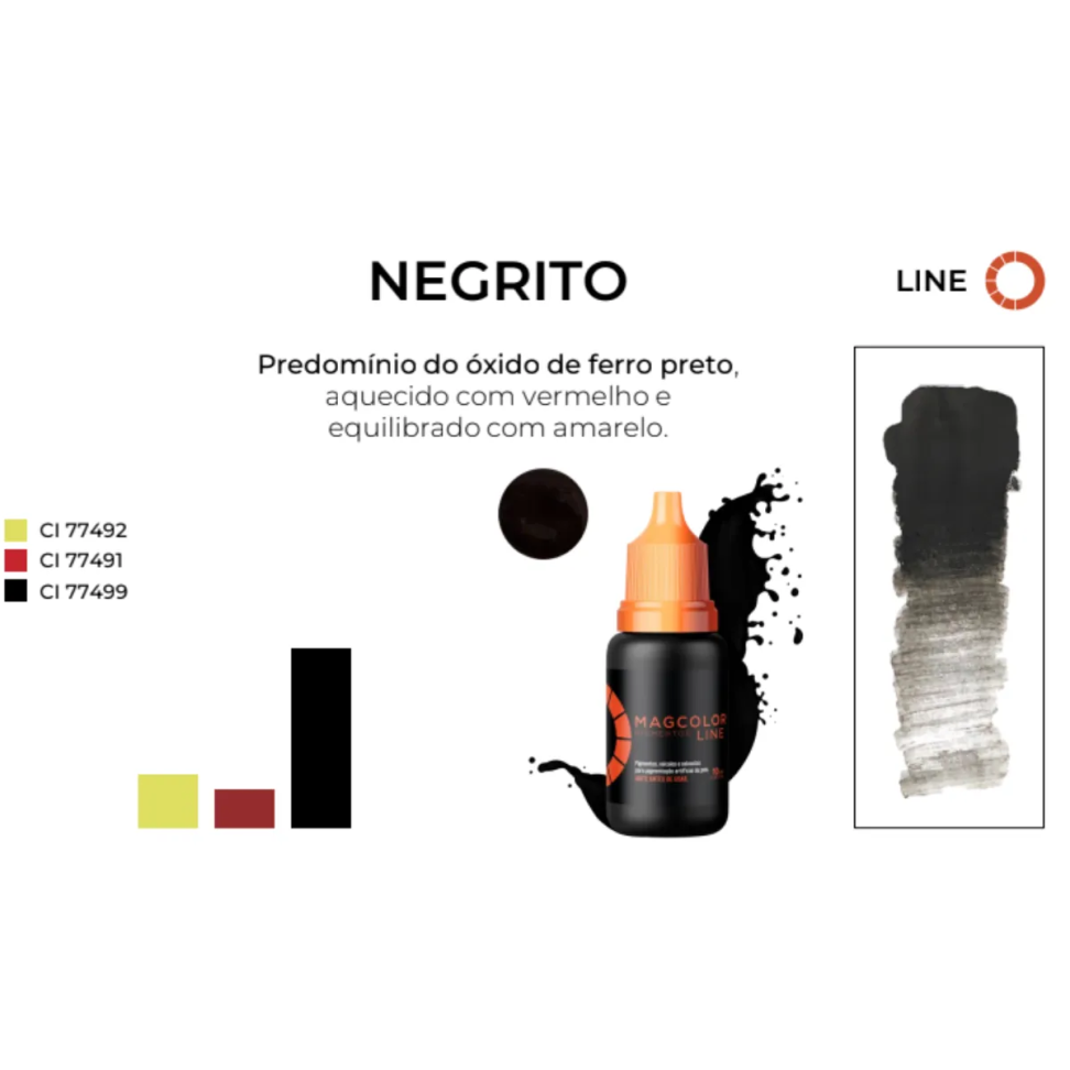 Pigmento Mag Gold Line Brow Negrito 5 ml