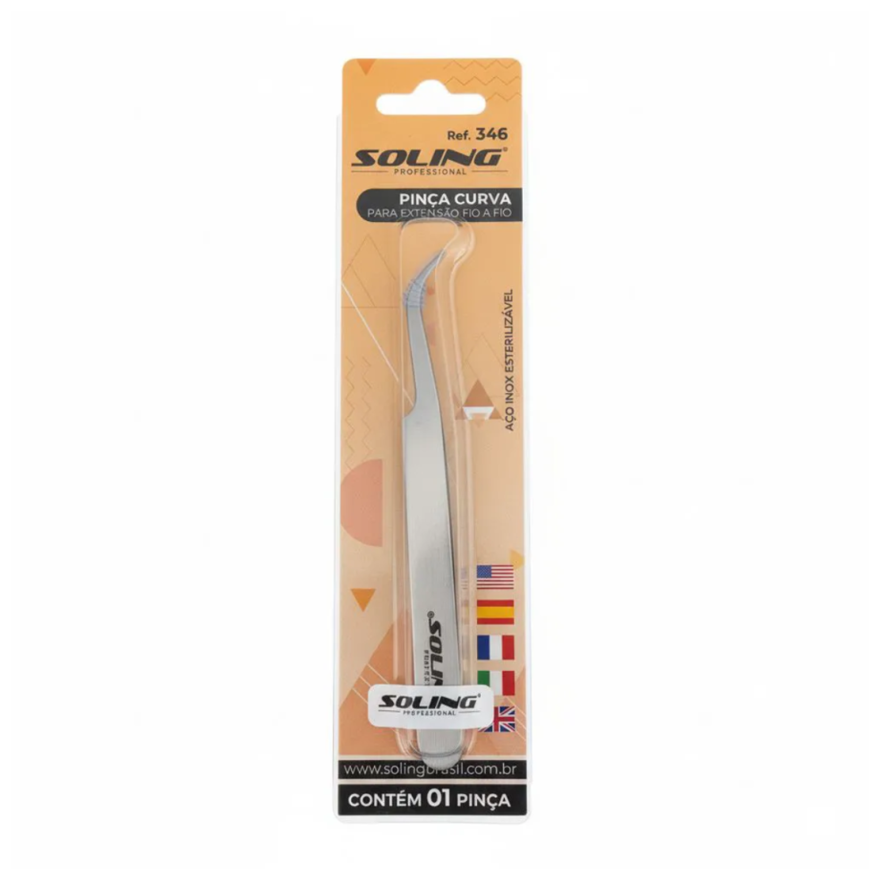 Pinça Soling Curva para Extensão Ref. 346