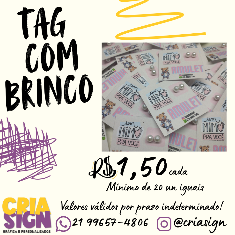 Tag com Brinco