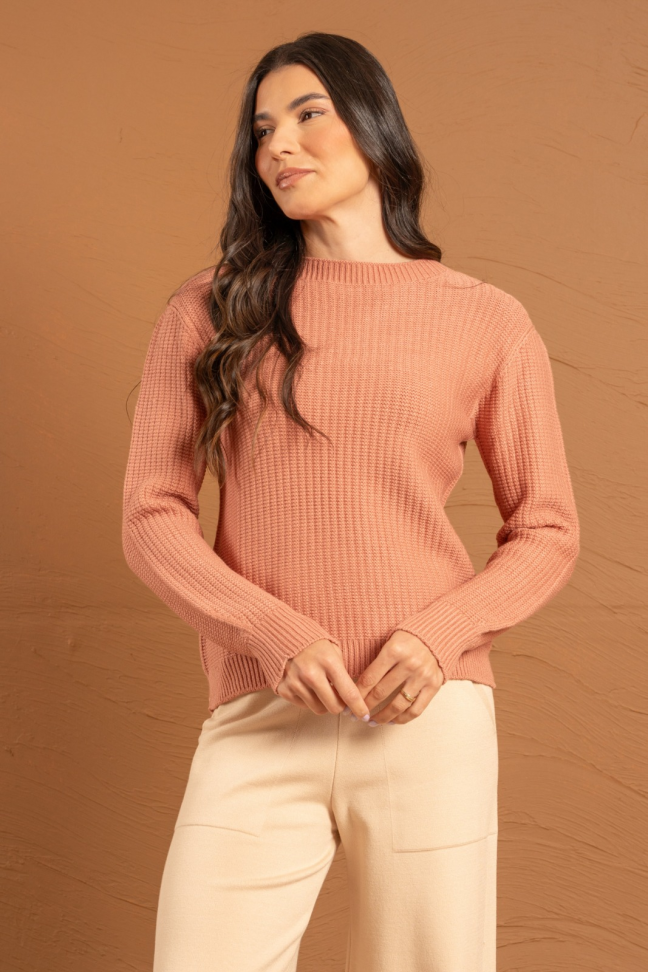 Blusão Nude Modal P, M, G RefA5733