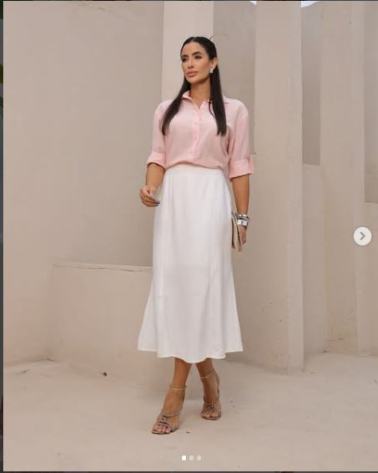 Camisa Bege Rosa P M G RefAMI22557