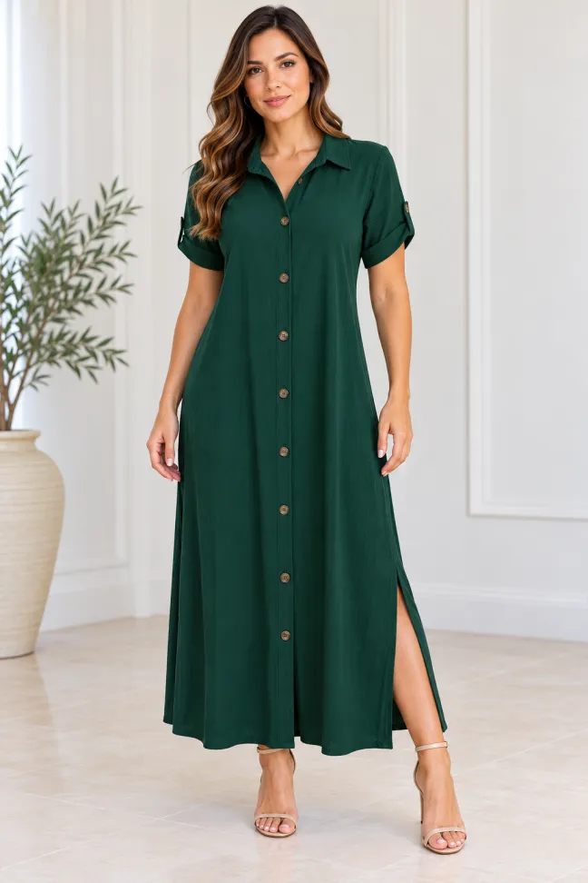 Vestido Chemise Verde G RO35 - #1
