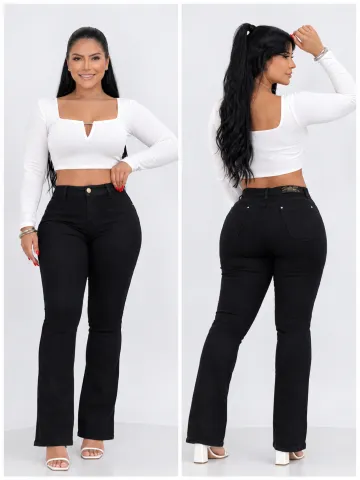 Calça Preta 38, 40, 42, 44, 46 SUP006