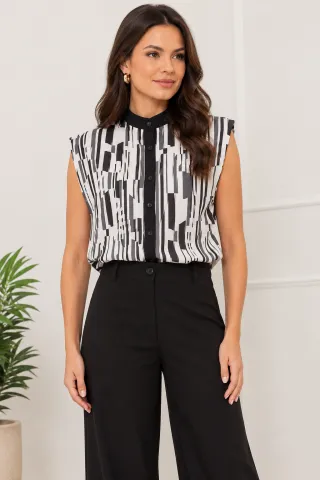 Camisa Alfaiataria sem Manga P