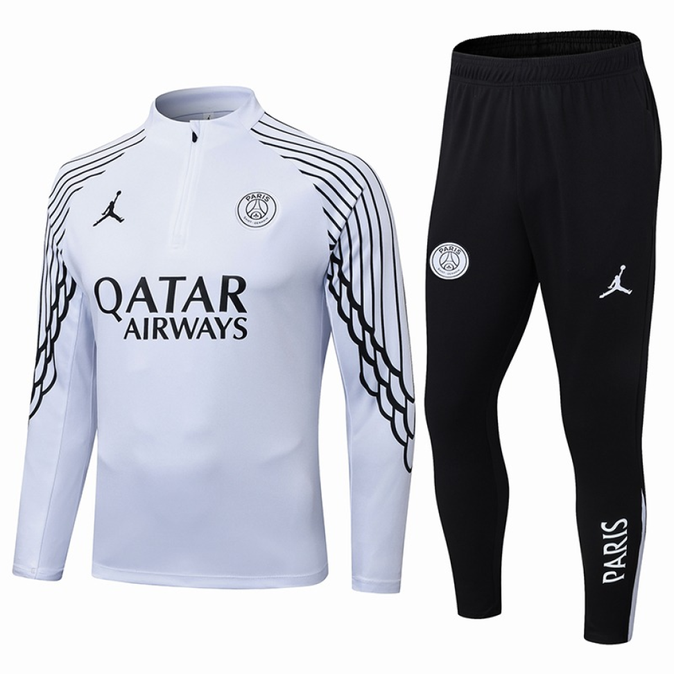 Conjunto Treino Branco/Preto 25/26