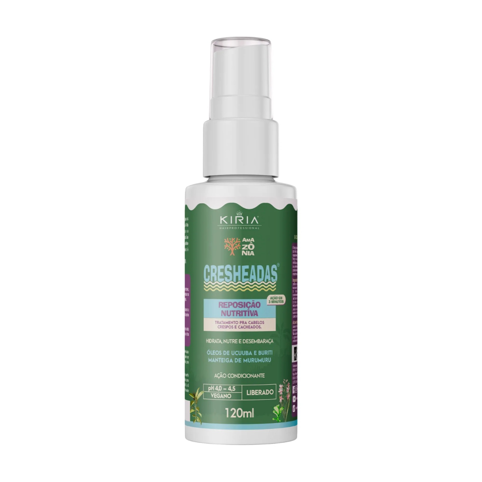 Reposição Nutritiva Instantânea Cresheadas Amazônia 120ml: Nutrição Imediata e Cachos Saudáveis