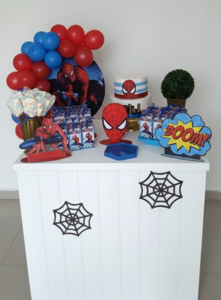 Kit de Mesa Homem Aranha COM balões
