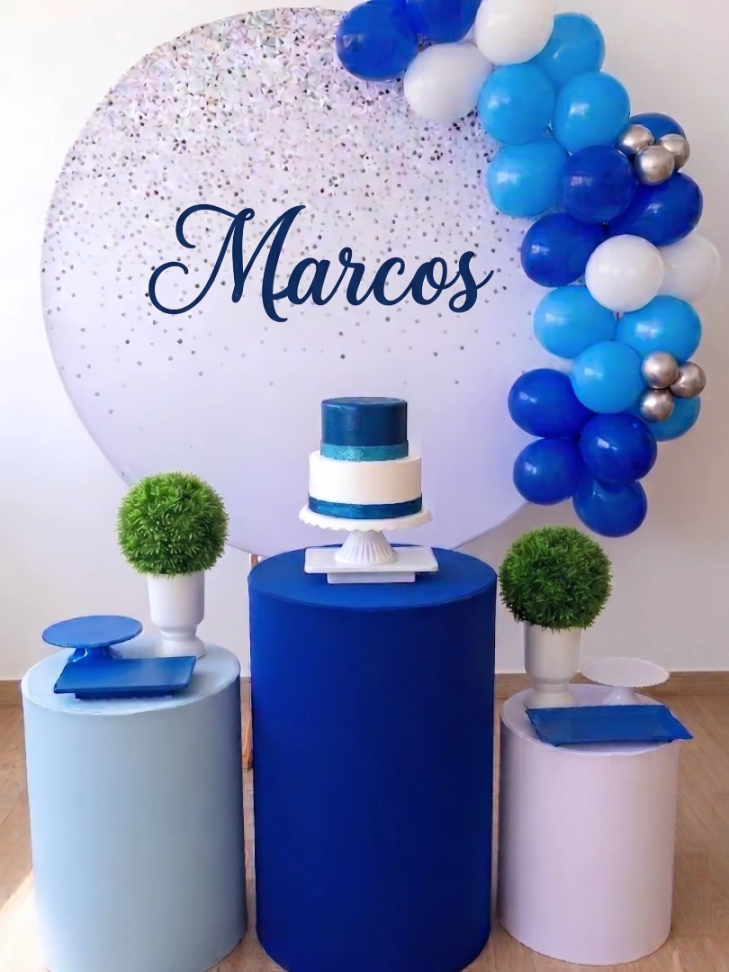Kit Bronze Azul e Prata Personalizado com nome
