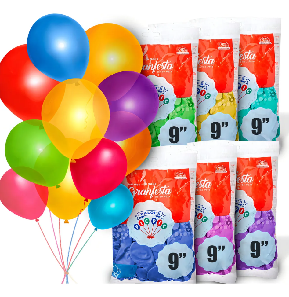 Balão Redondo Tamanho 9 Cores c/50 - Pic Pic - escolha a cor - #8