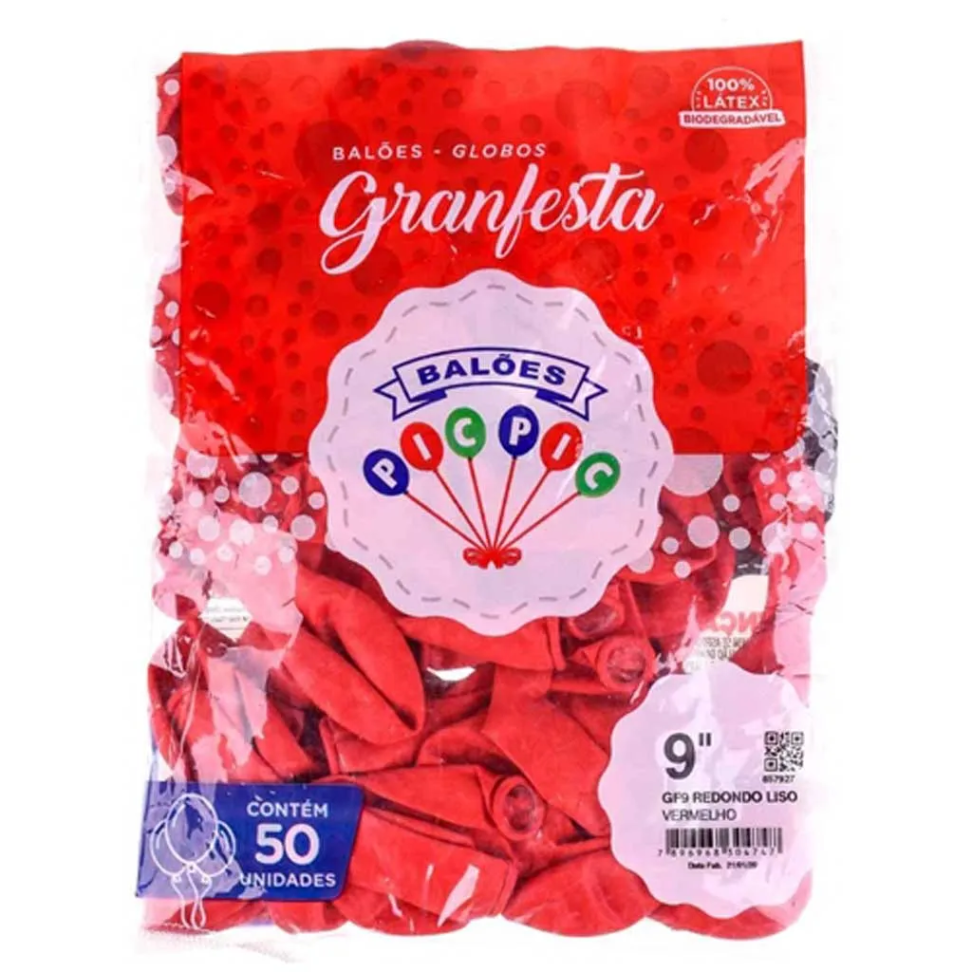 Balão Redondo Tamanho 9 Cores c/50 - Pic Pic - escolha a cor - #7