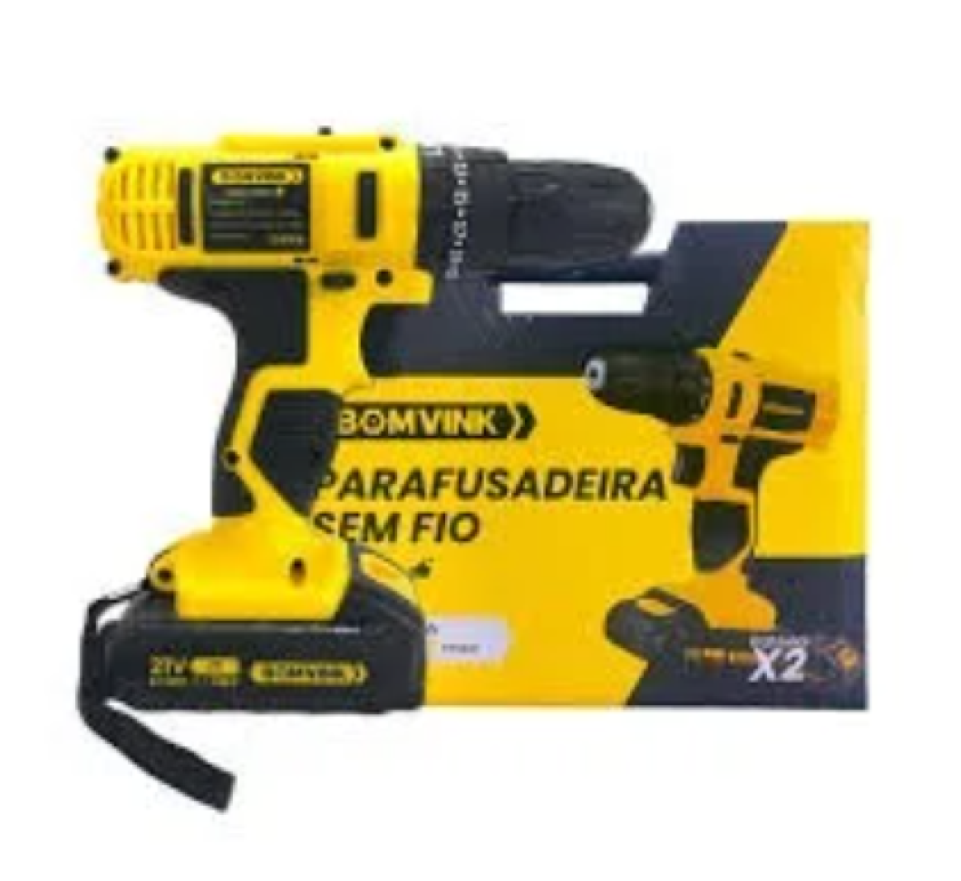 Parafusadeira E Furadeira Bateria 21v Sem Fio Amarelo 60hz - #2