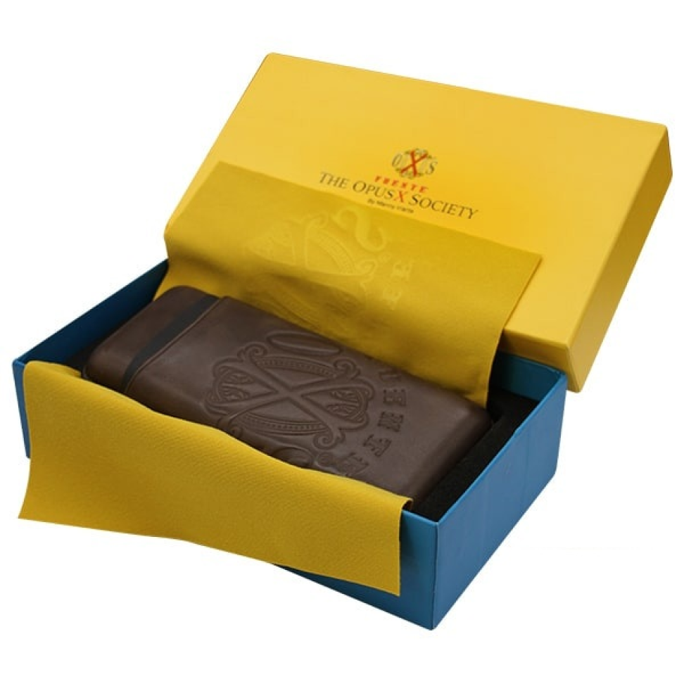 CASE PARA 3 CHARUTOS ARTURO FUENTE OpusX SOCIETY SPANISH NOBUK LEATHER - #1