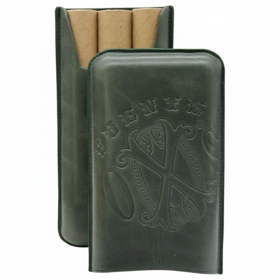 CASE PARA 3 CHARUTOS ARTURO FUENTE OpusX SOCIETY SPANISH NOBUK LEATHER - #1