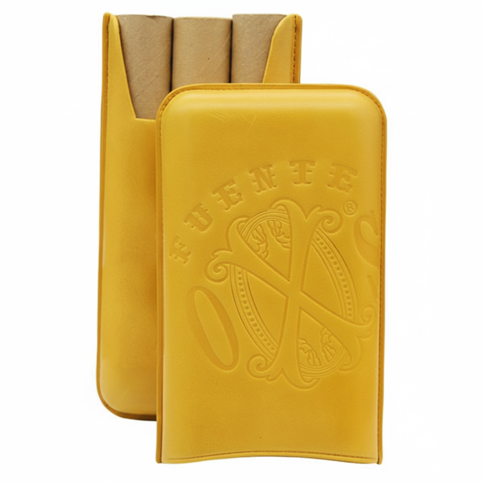 CASE PARA 3 CHARUTOS ARTURO FUENTE OpusX SOCIETY SPANISH NOBUK LEATHER - #1