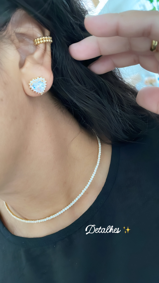 Brinco Piercing Fake Esferas Duplo - #4