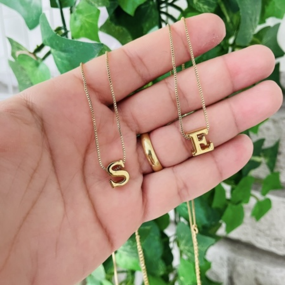 Colar Letra Lisa (consultar disponíveis)