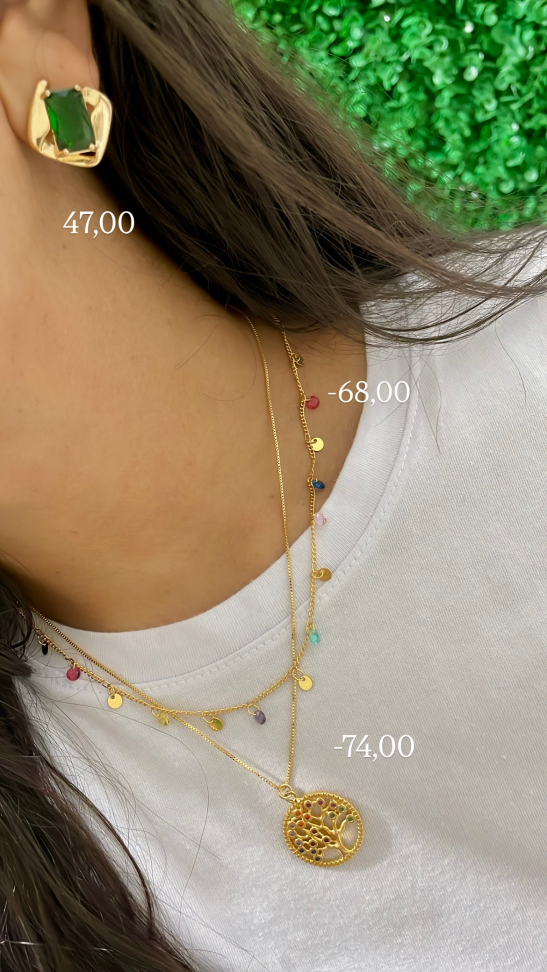 Colar Mardala Árvore da Vida - Semijoia- AV 68,00