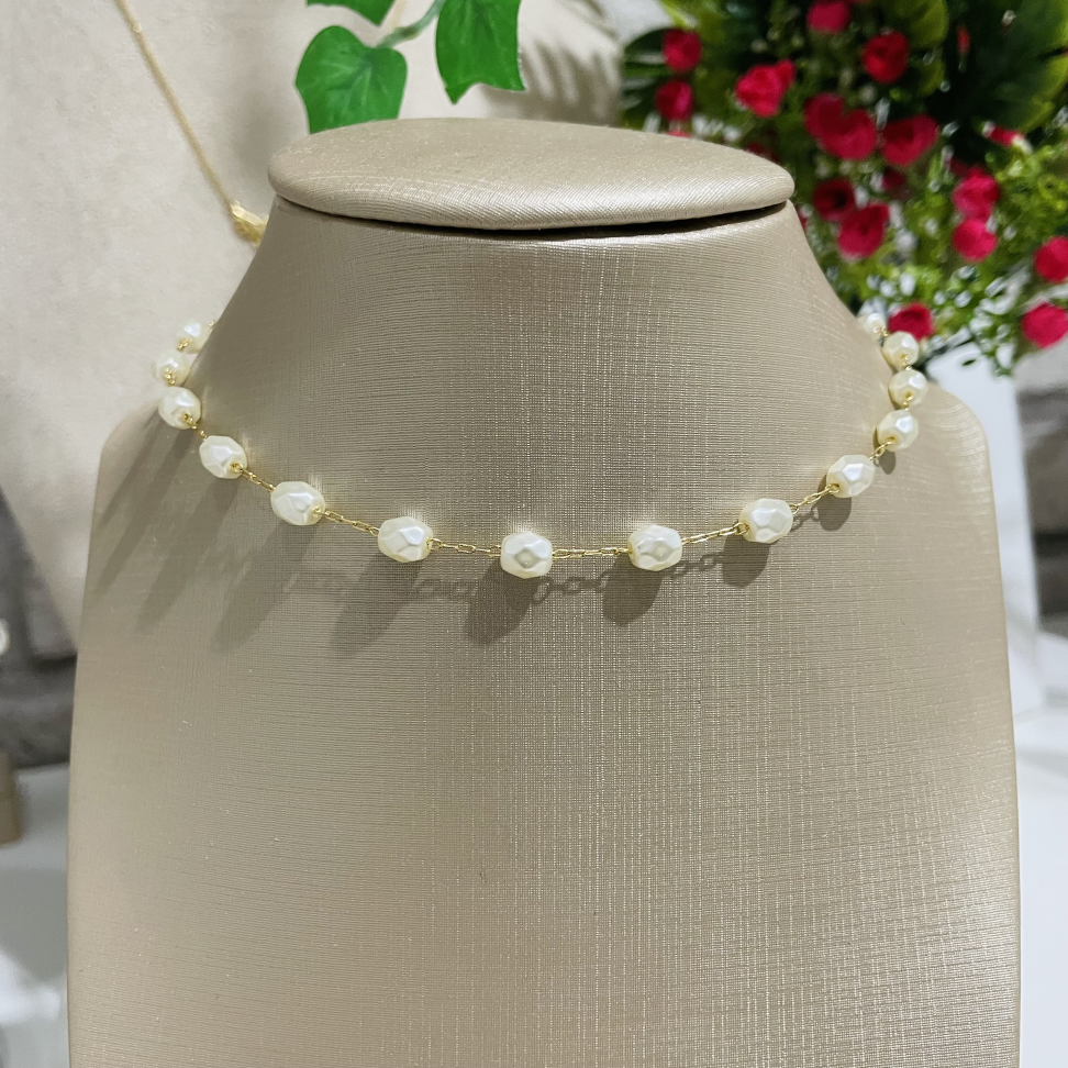 Colar de Pérolas Maísa - (40cm) - Semijoia