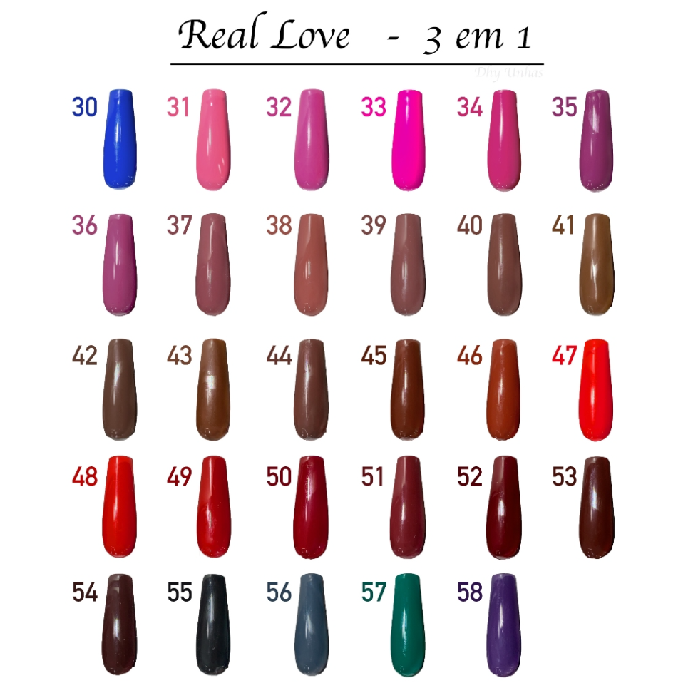Esmalte 3 em 1 - Real Love Embalagem 5ml Vidro - #5
