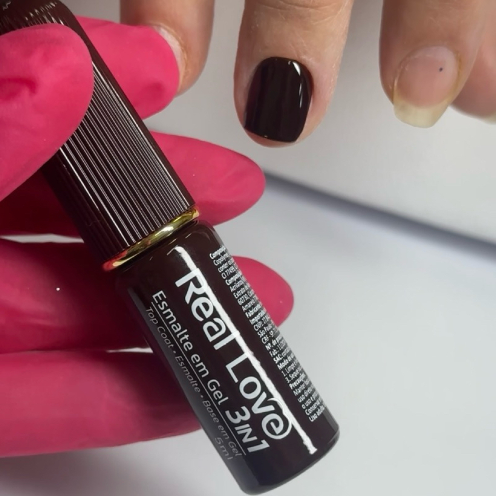 Esmalte 3 em 1 - Real Love Embalagem 5ml Vidro - #6