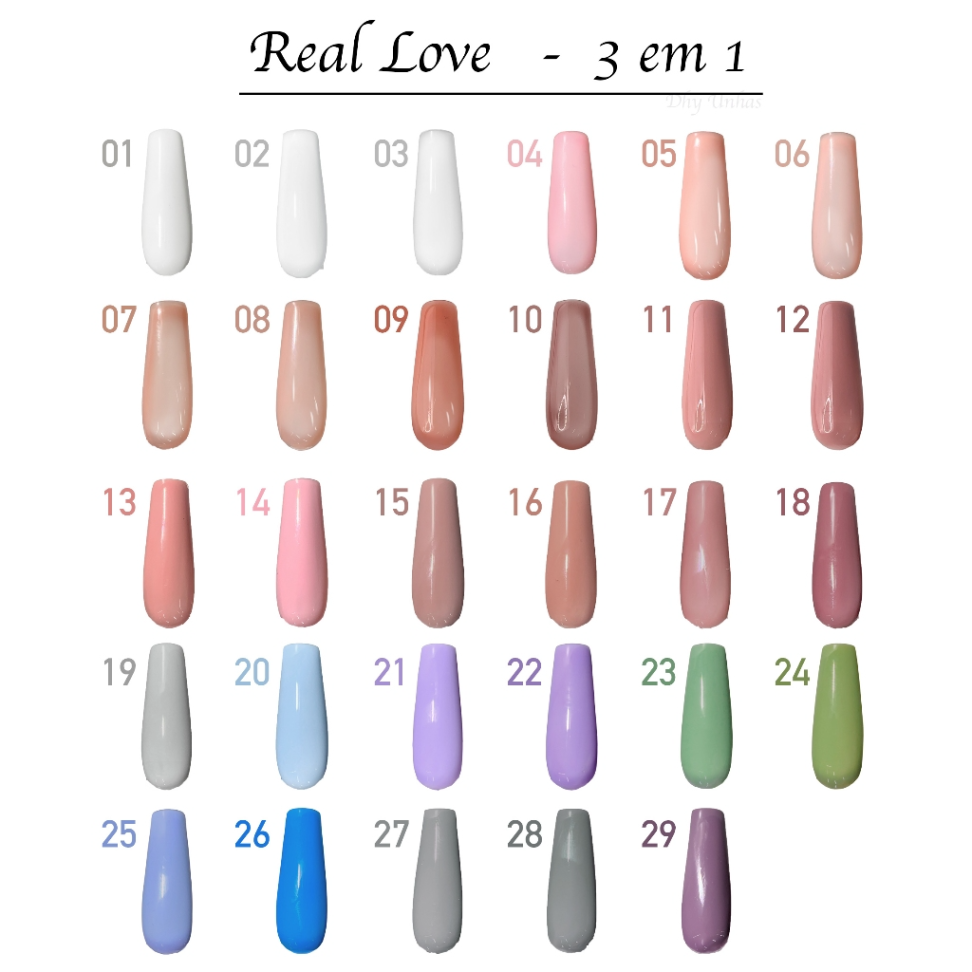 Esmalte 3 em 1 - Real Love Embalagem 5ml Vidro - #4