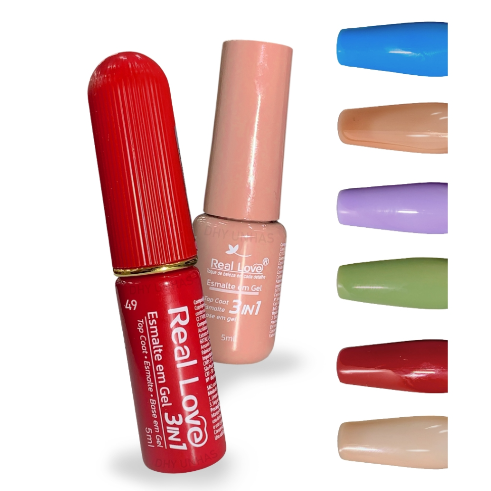 Esmalte 3 em 1 - Real Love Embalagem 5ml Vidro - #2