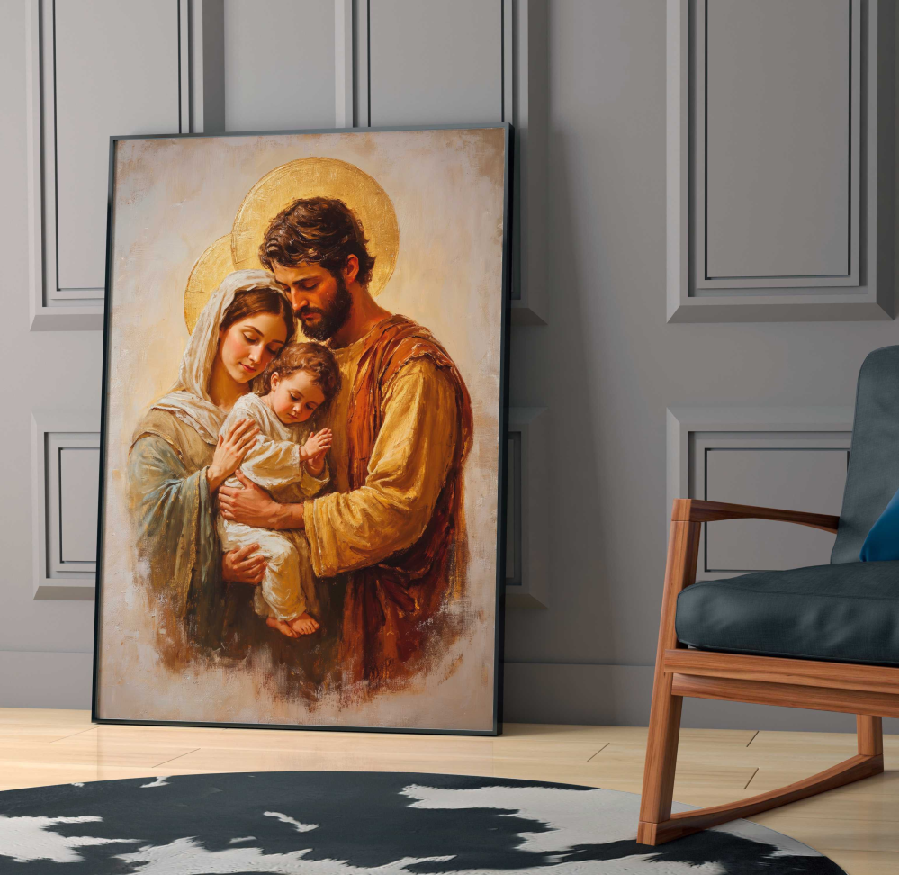 QUADRO A SAGRADA FAMILIA EM ABSTRATO VERTICAL - #5