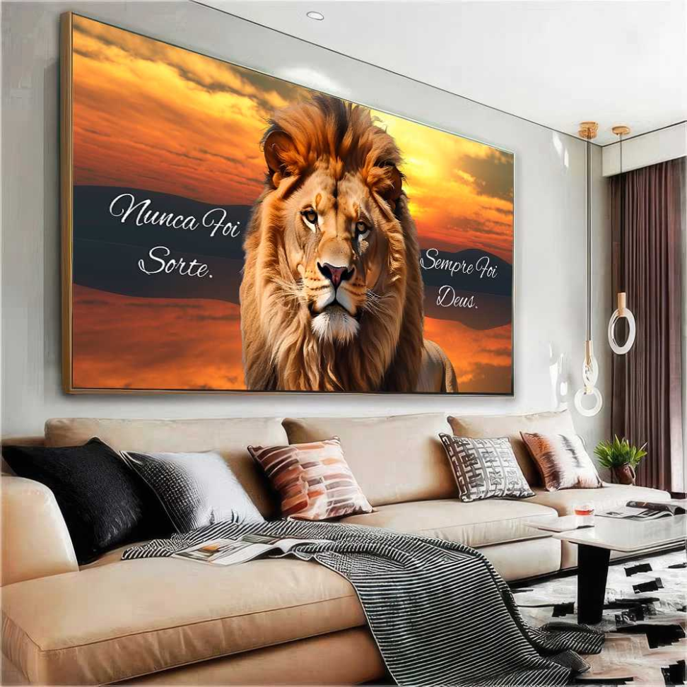 QUADRO LEAO COM FRASES - #2