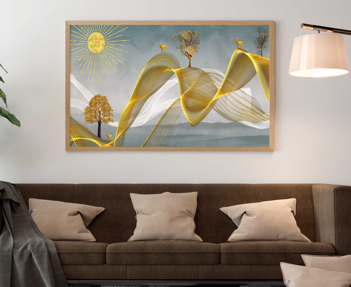 QUADRO EM BELA ARTE MODERNA ILUSTRAÇÃO DECOR - #4