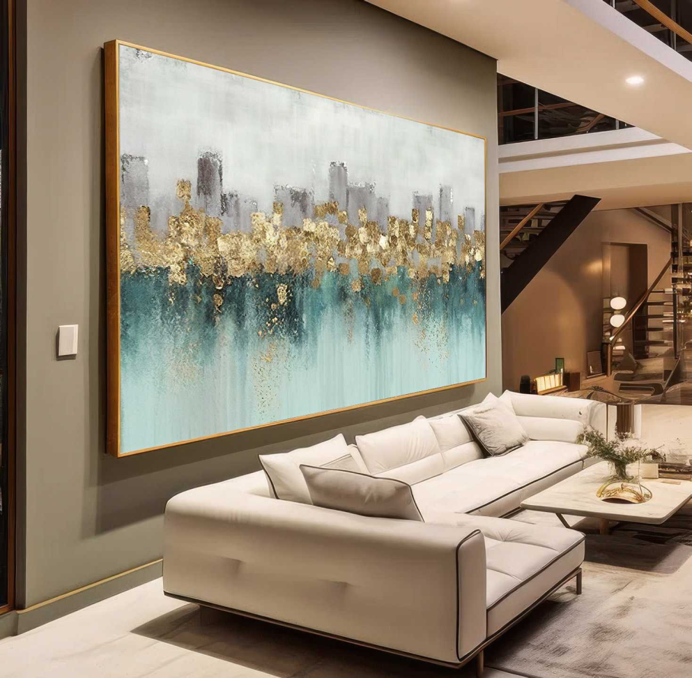 QUADRO UM BELO ABSTRATO EM PINTURA MODERNA - #4