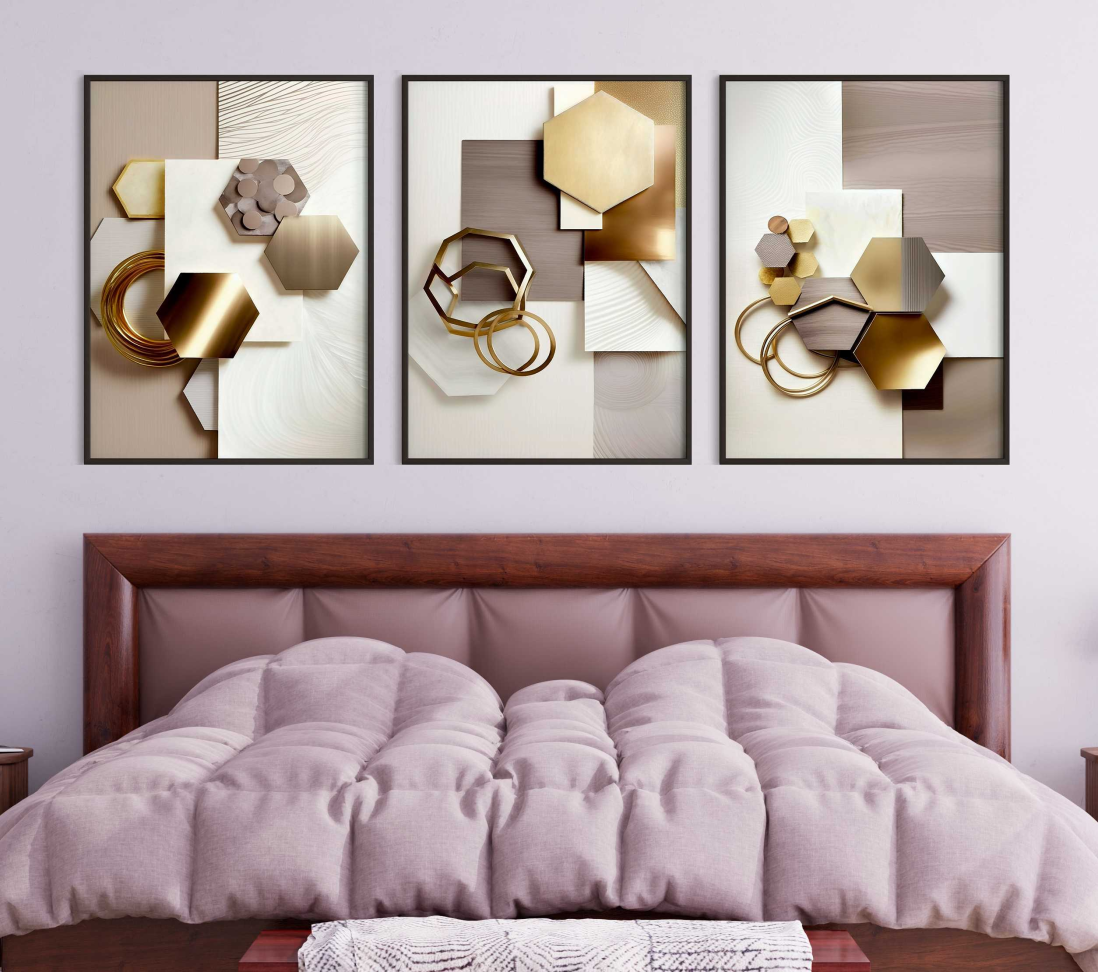 CONJUNTO 3D ABSTRATOS GEOMETRICOS 3D - #4