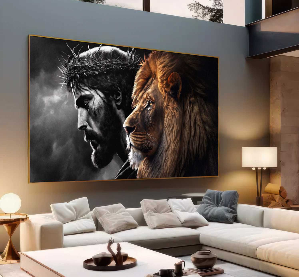 QUADRO OS REIS JESUS E O LEÃO - #5