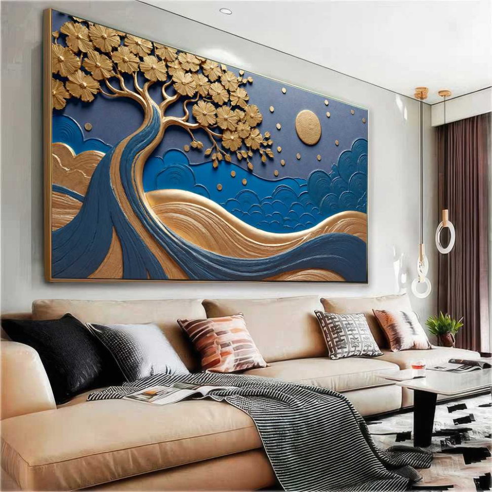 QUADRO PAISAGEM EM ABSTRATO MODERNO - #3