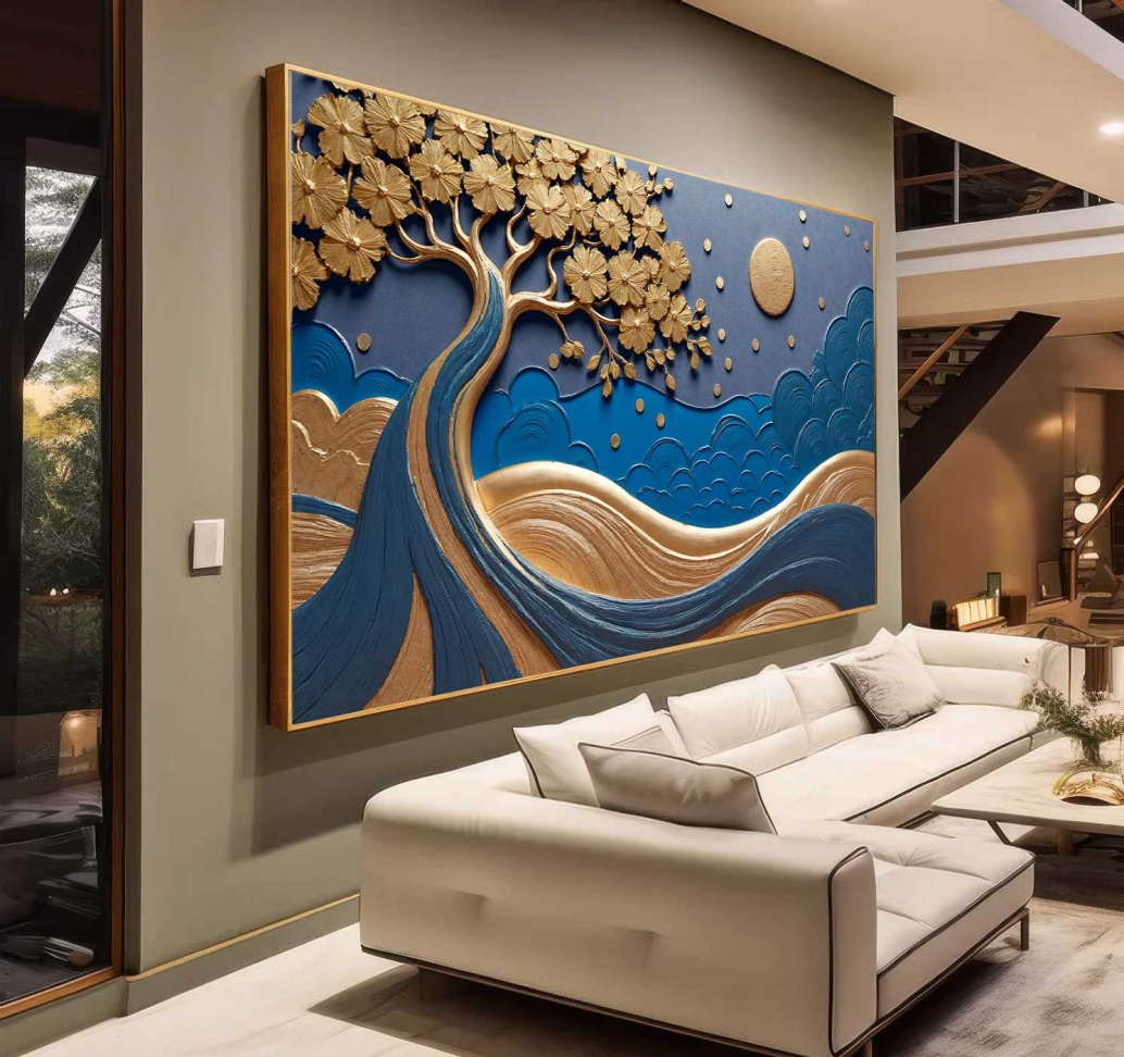 QUADRO PAISAGEM EM ABSTRATO MODERNO - #5