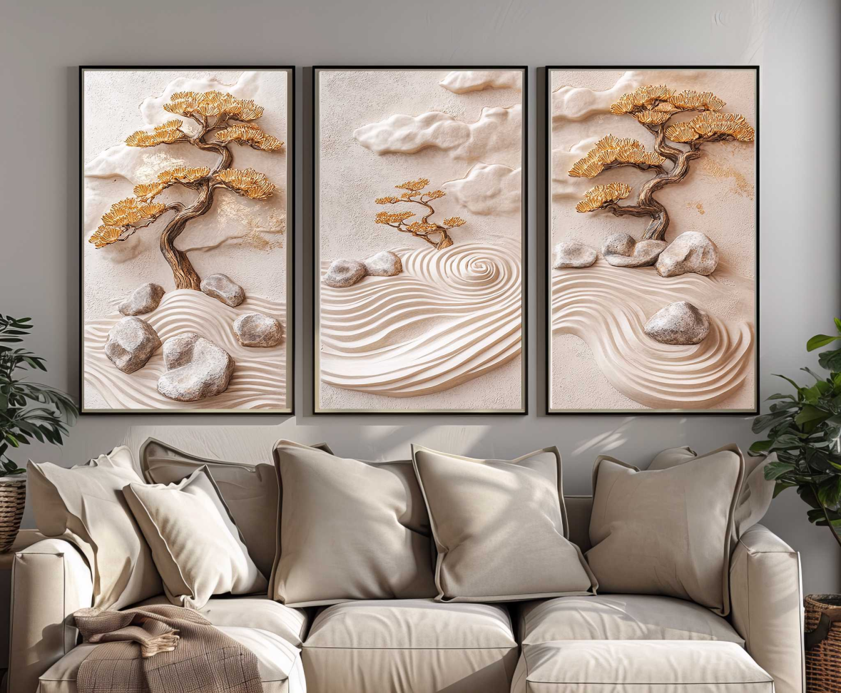 CONJUNTO ARTE ABSTRATA MODERNA 3D - #3