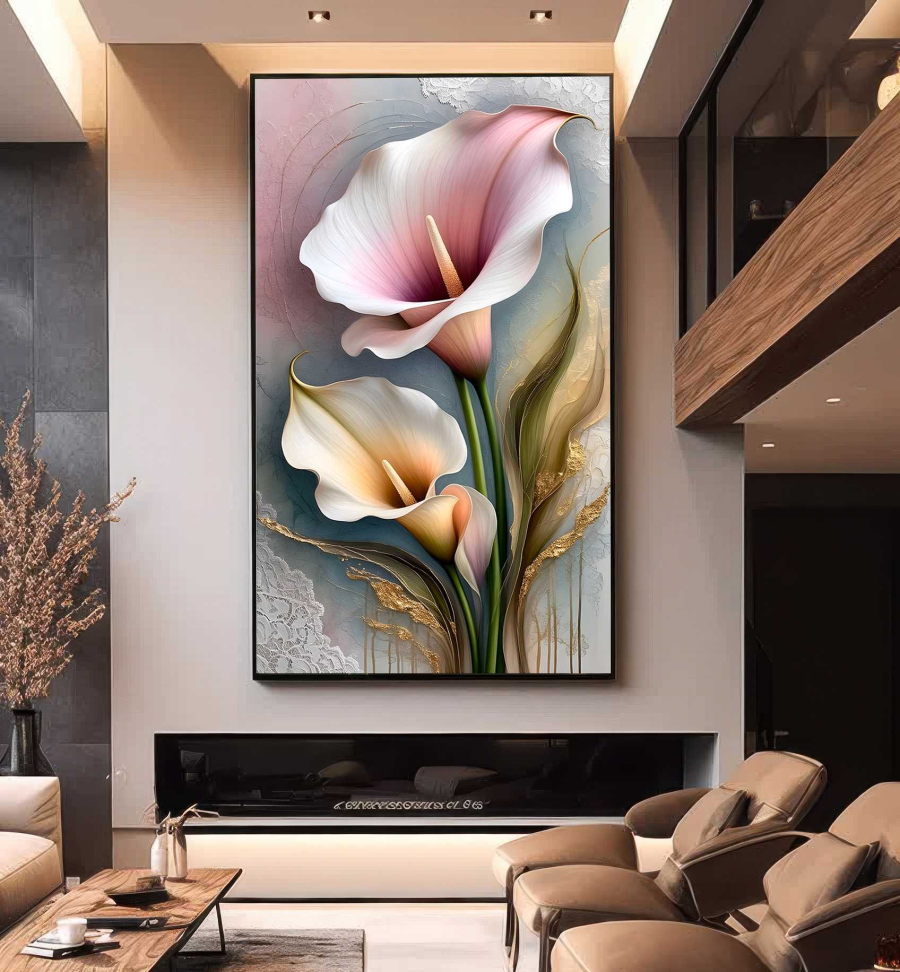 QUADRO FLOR COPO DE LEITE DECOR - #3