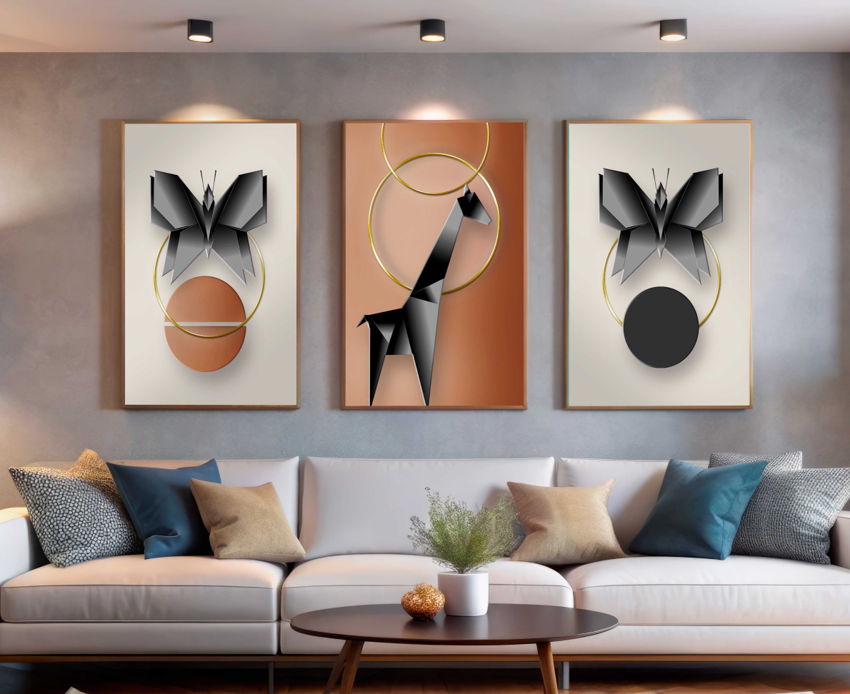 CONJUNTO ARTE MODERNA ILUSTRAÇÃO EM 3D - #5