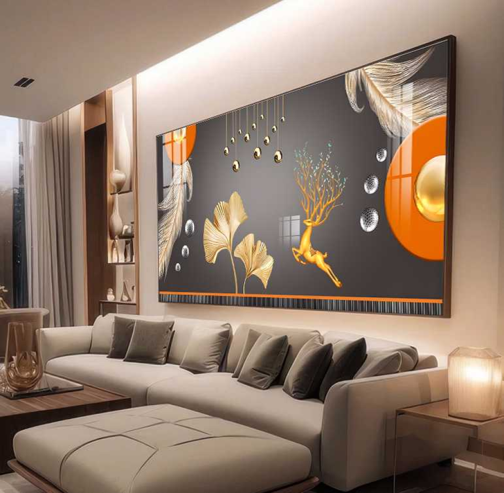 QUADRO EM MODERNA ARTE EM ILUSTRAÇÃO DECOR - #3