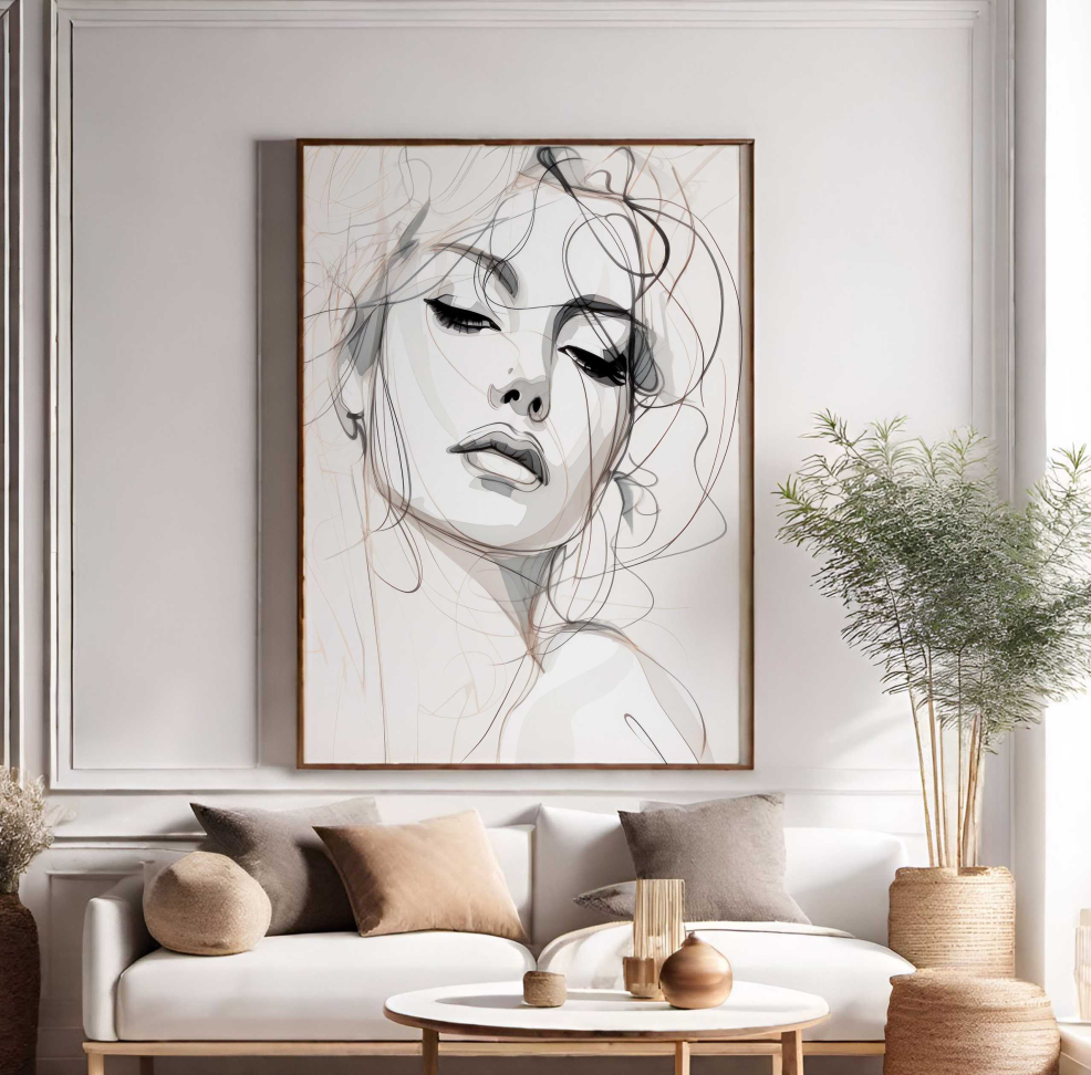 QUADRO ARTE EM DESENHO MINIMALISTA - #2