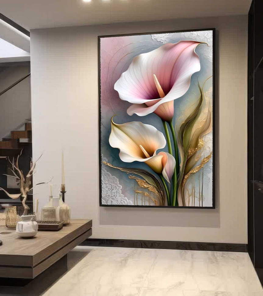 QUADRO FLOR COPO DE LEITE DECOR - #2