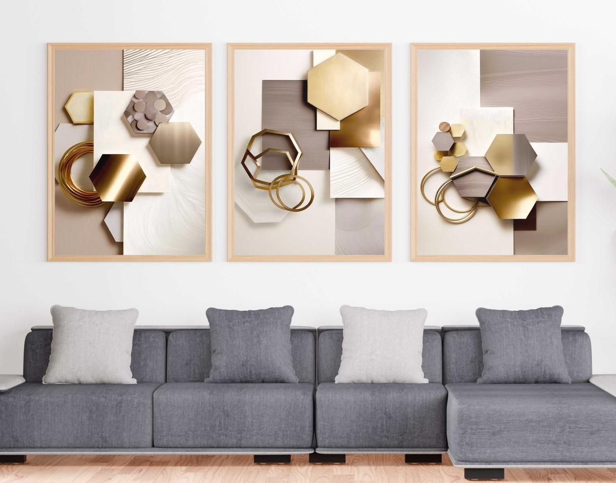 CONJUNTO 3D ABSTRATOS GEOMETRICOS 3D - #3