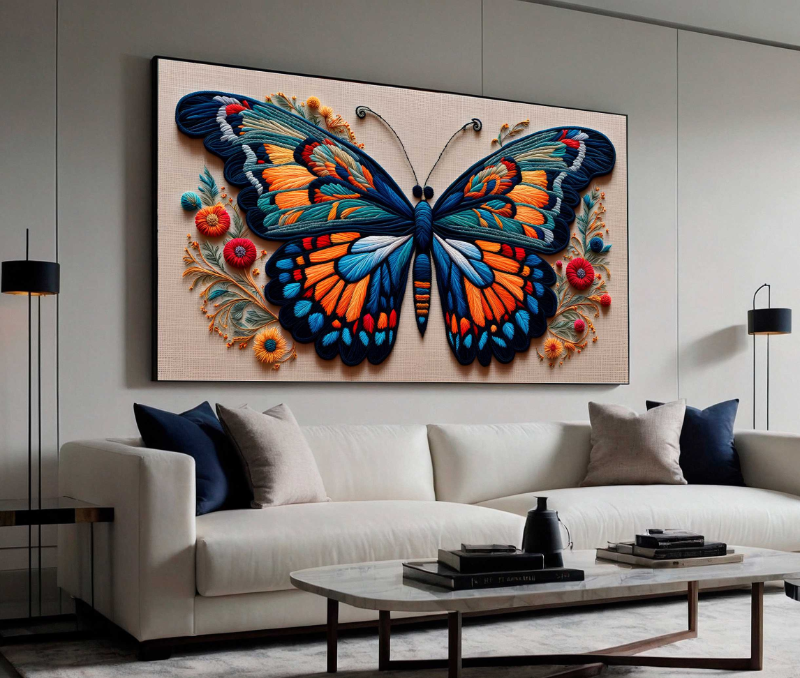 QUADRO UMA BORBOLETA EM ARTE DIGITAL DECOR - #5