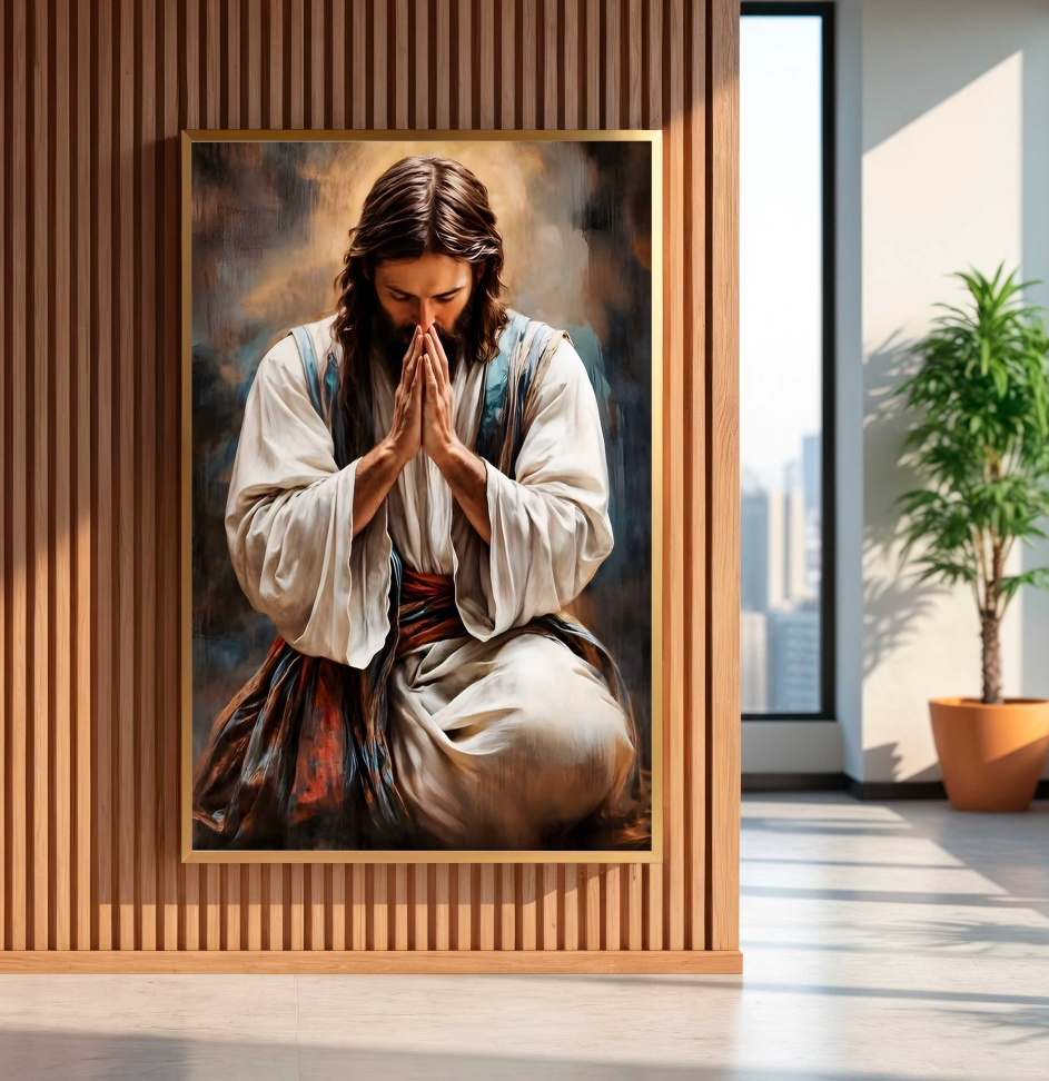 QUADRO ABSTRATO JESUS EM ORAÇÃO - #4