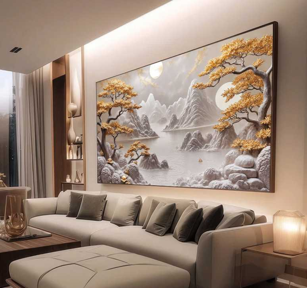 QUADRO EM BELA PAISAGEM ABSTRATA MODERNA - #2