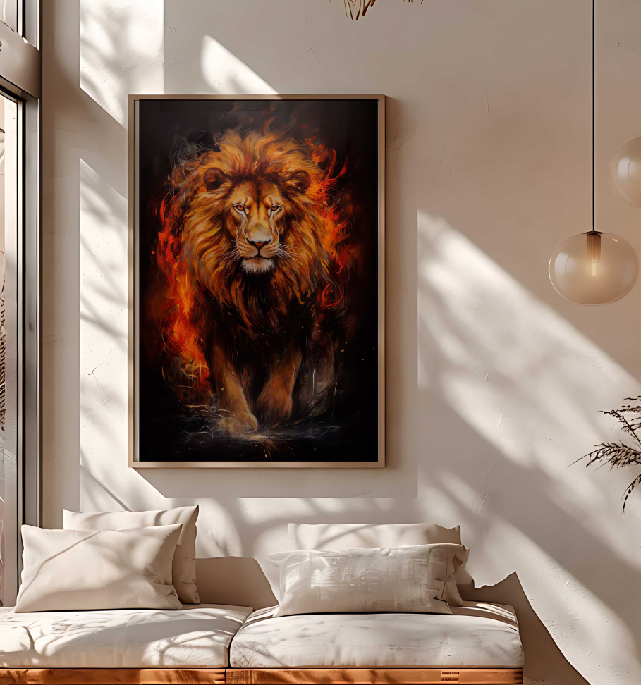 QUADRO PODEROSO E ESTILOSO LEÃO - #2