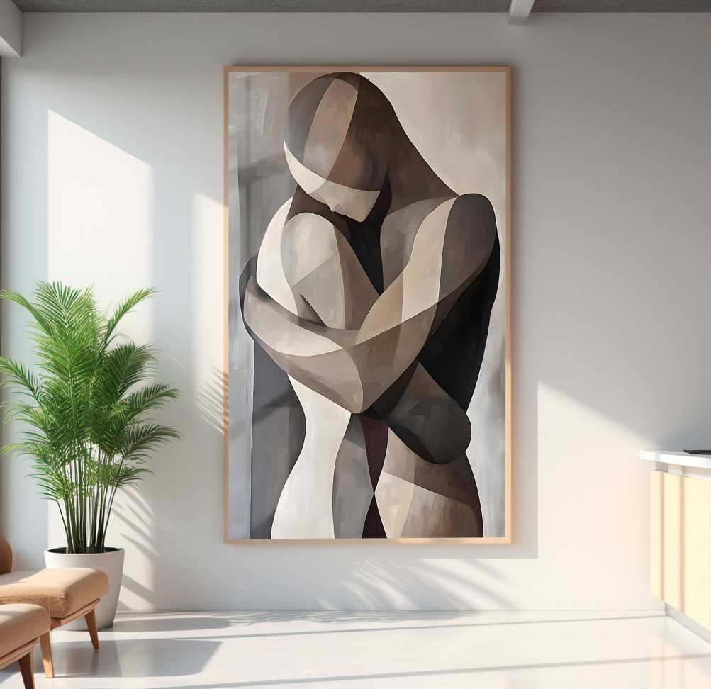 QUADRO ARTE O ABRAÇO ABSTRATO - #5