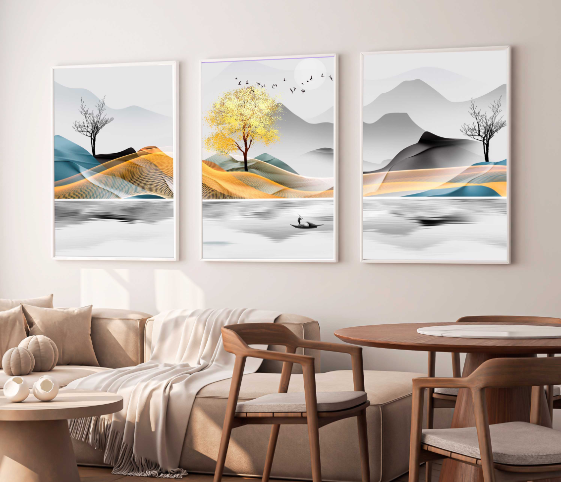 CONJUNTO ARTE MODERNA PAISAGEM DECOR ARTE - #2