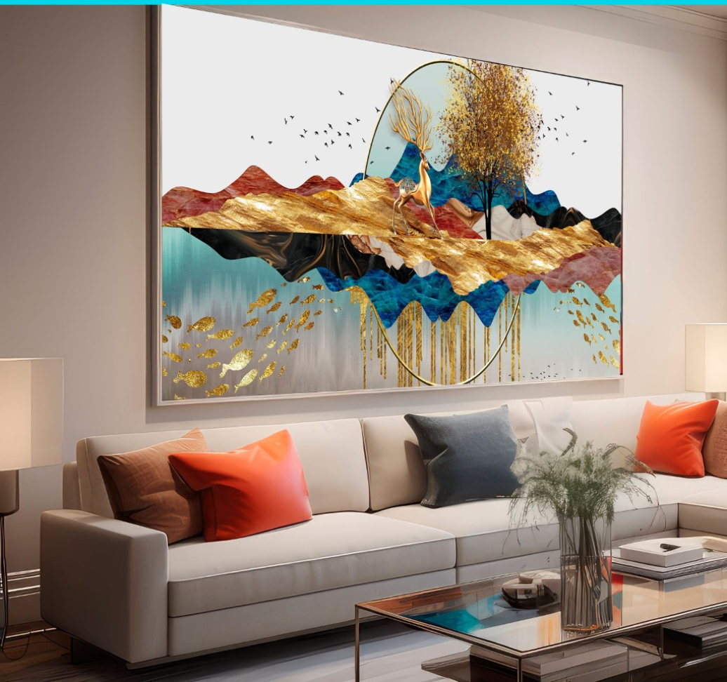 QUADRO EM ABSTRATO ARTE DECOR 3D - #4