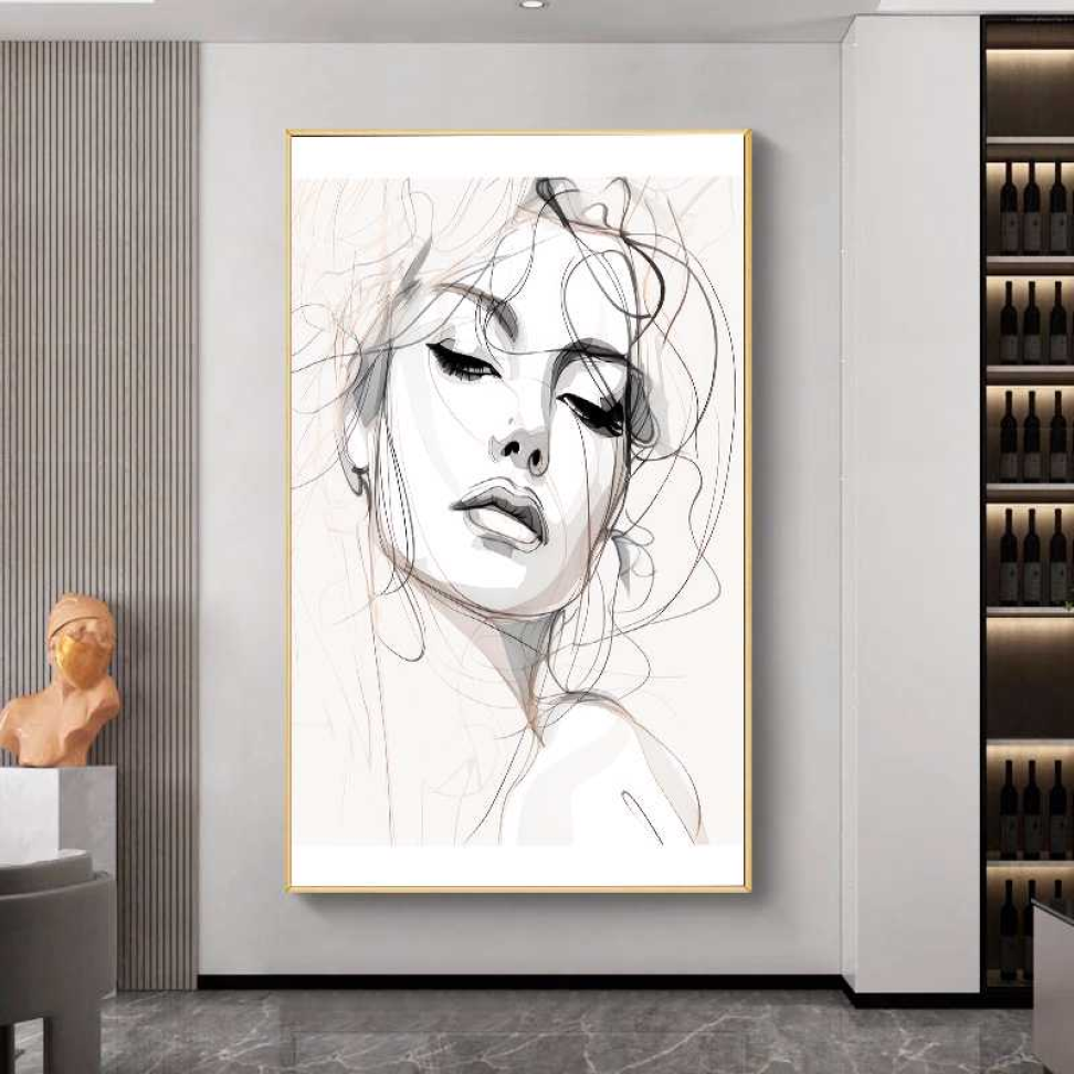 QUADRO ARTE EM DESENHO MINIMALISTA - #5