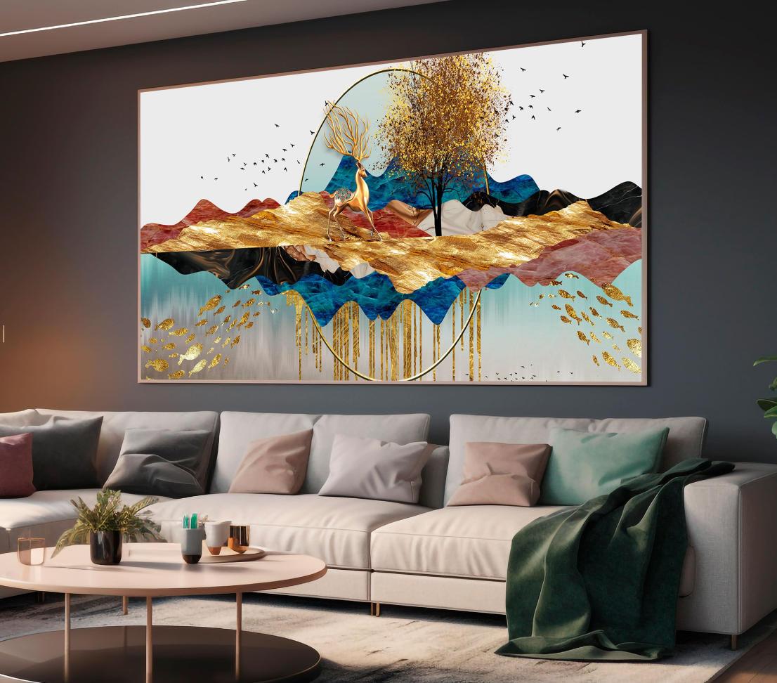 QUADRO EM ABSTRATO ARTE DECOR 3D - #5